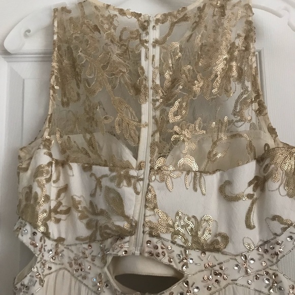 White and Gold Prom Dress - Picture 8 of 8
